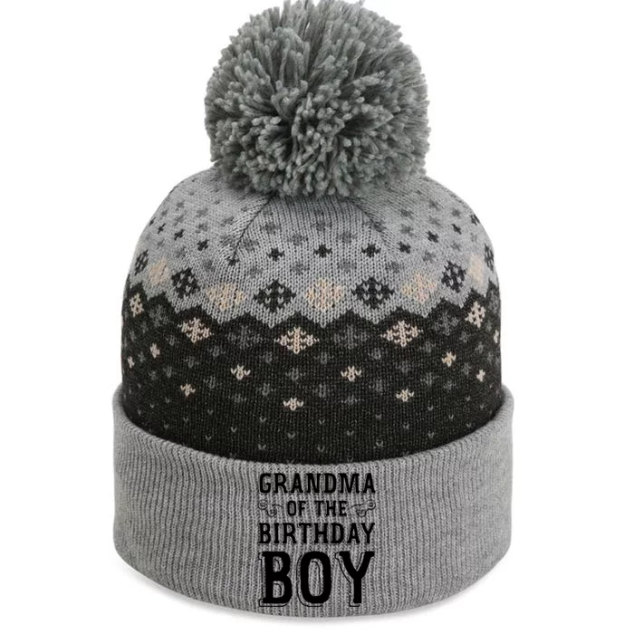 Grandma Of The Birthday Boy Celebration The Baniff Cuffed Pom Beanie