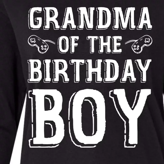 Grandma Of The Birthday Boy Celebration Womens Cotton Relaxed Long Sleeve T-Shirt