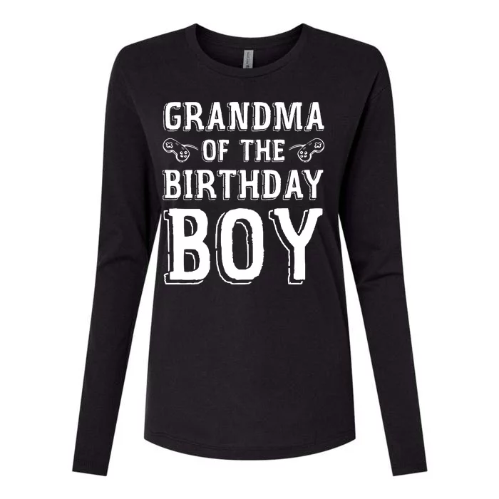 Grandma Of The Birthday Boy Celebration Womens Cotton Relaxed Long Sleeve T-Shirt