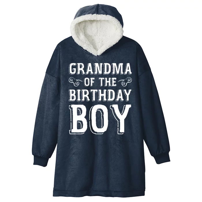 Grandma Of The Birthday Boy Celebration Hooded Wearable Blanket