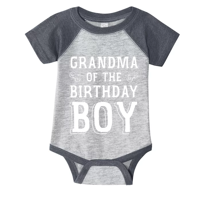 Grandma Of The Birthday Boy Celebration Infant Baby Jersey Bodysuit