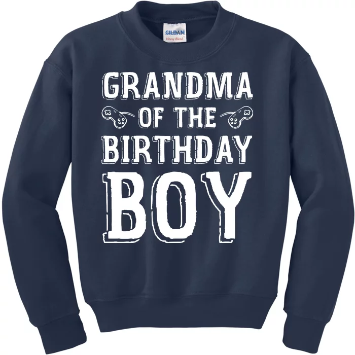 Grandma Of The Birthday Boy Celebration Kids Sweatshirt