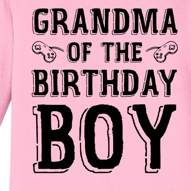 Grandma Of The Birthday Boy Celebration Baby Long Sleeve Bodysuit