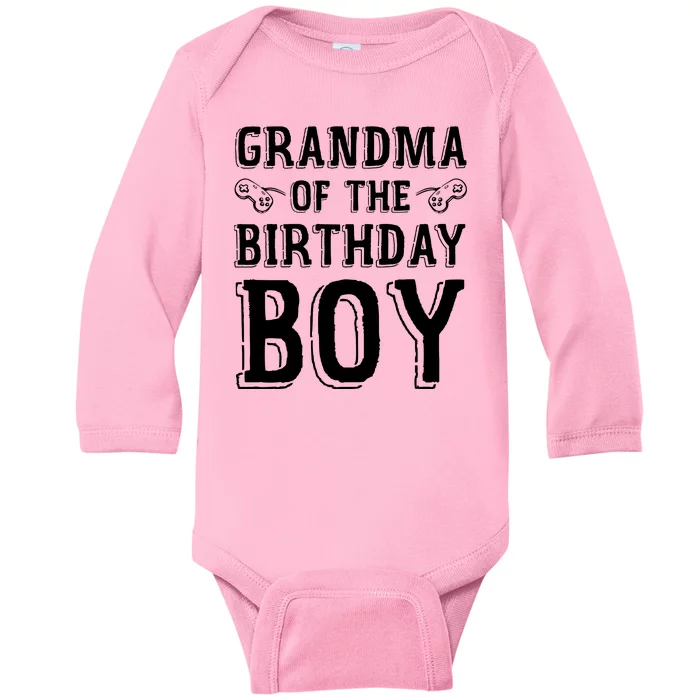 Grandma Of The Birthday Boy Celebration Baby Long Sleeve Bodysuit