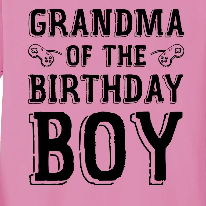 Grandma Of The Birthday Boy Celebration Kids Long Sleeve Shirt