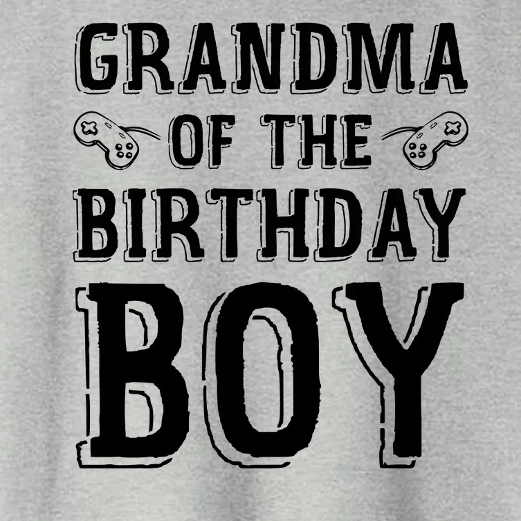 Grandma Of The Birthday Boy Celebration Women's Crop Top Tee