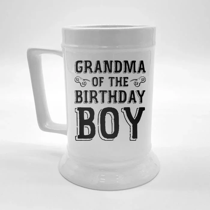 Grandma Of The Birthday Boy Celebration Front & Back Beer Stein