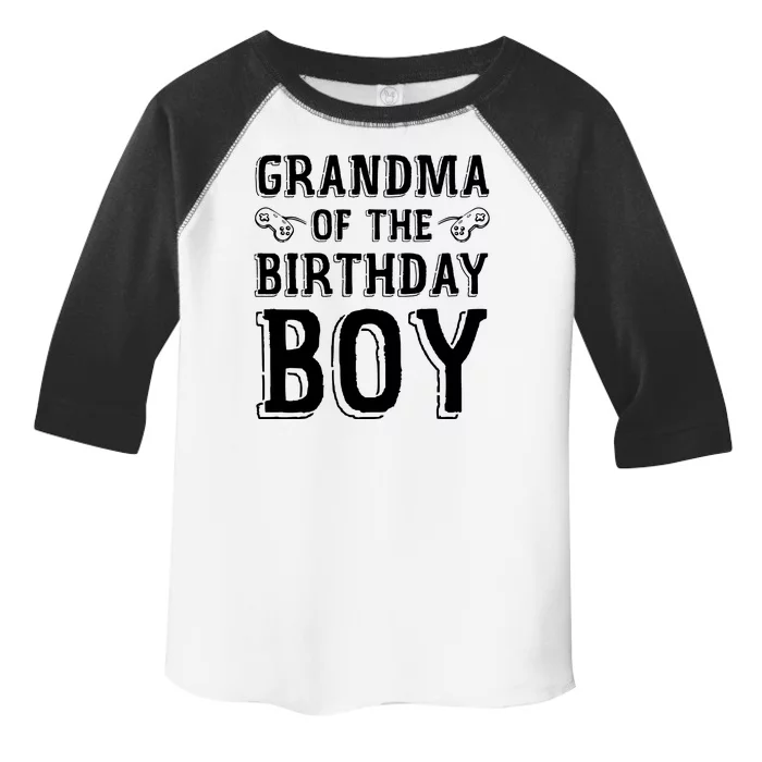 Grandma Of The Birthday Boy Celebration Toddler Fine Jersey T-Shirt