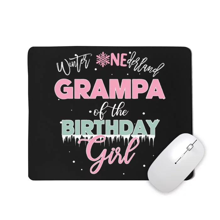 Grampa Of The Birthday Winter Onederland Family Mousepad