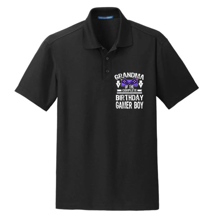 Grandma Of The Birthday Gamer Dry Zone Grid Performance Polo