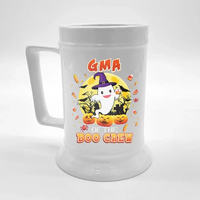 Gma Of The Boo Crew Halloween Cute Ghost Pumpkin Scary Front & Back Beer Stein