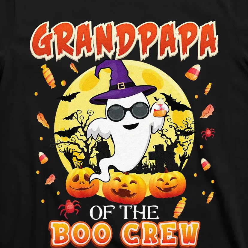 Grandpapa Of The Boo Crew Halloween Cute Ghost Pumpkin Scary T-Shirt