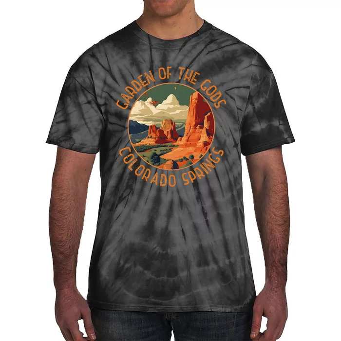 Garden Of The Gods Colorado Springs Distressed Circle Tie-Dye T-Shirt