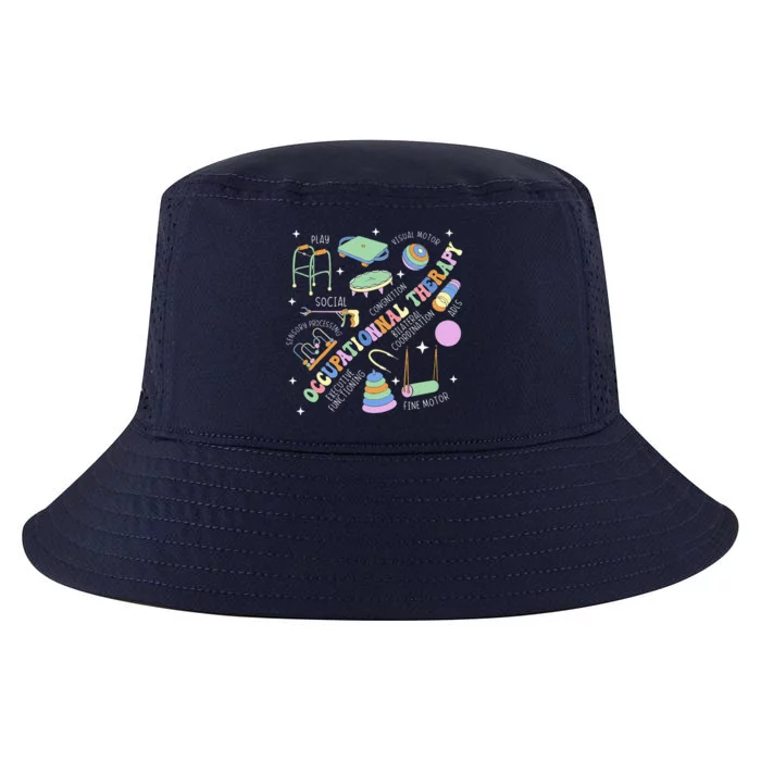 Groovy Occupational Therapy Ot Month Therapist Assistant Cool Comfort Performance Bucket Hat