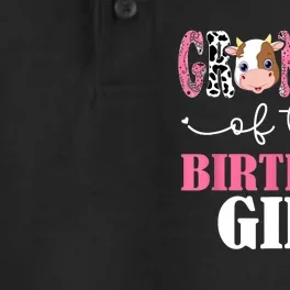 Grandma Of The Birthday For Girl Cow Farm 1st Birthday Cow Dry Zone Grid Performance Polo