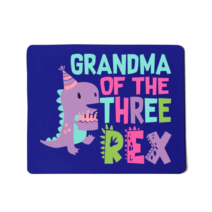 Grandma Of The Three Rex Birthday Dinosaur Family Matching Gift Mousepad