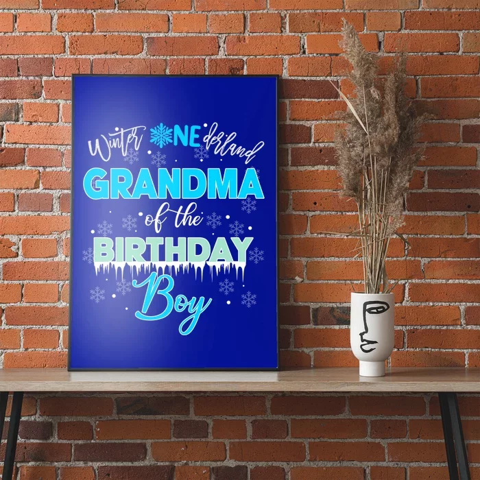 Grandma Of The Birthday Gift Winter Onederland Family Funny Gift Poster