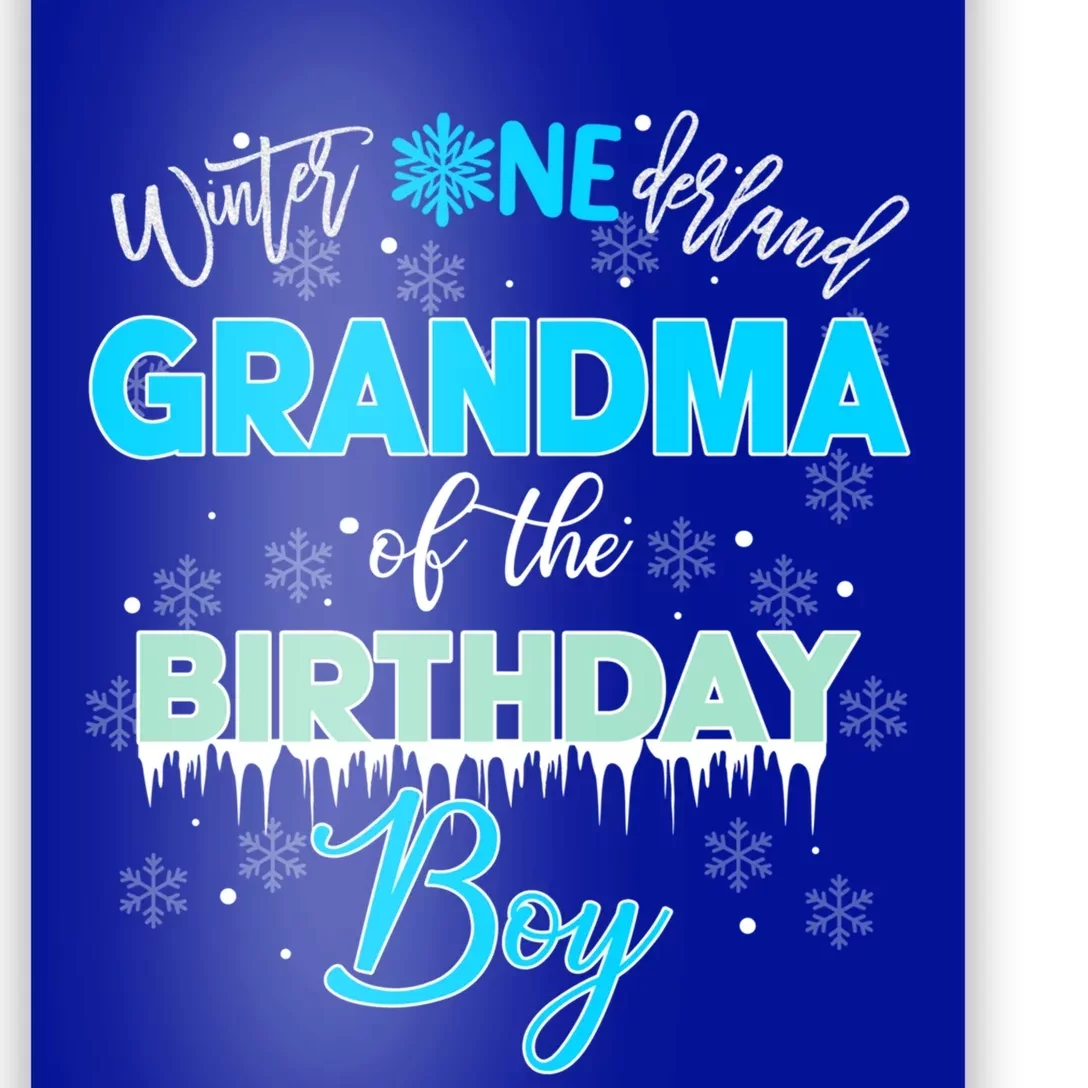 Grandma Of The Birthday Gift Winter Onederland Family Funny Gift Poster