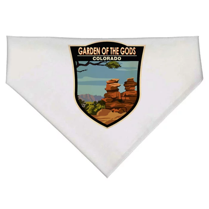 Garden Of The Gods Colorado Landmark Badge USA-Made Doggie Bandana