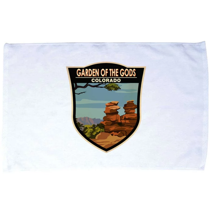 Garden Of The Gods Colorado Landmark Badge Microfiber Hand Towel