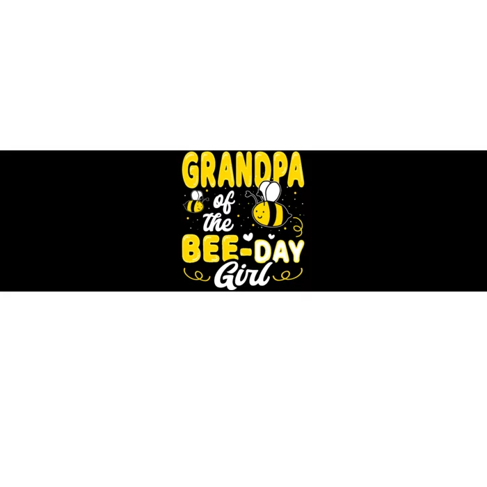 Grandpa Of The Bee Day Girl Hive Party Matching Birthday Bumper Sticker