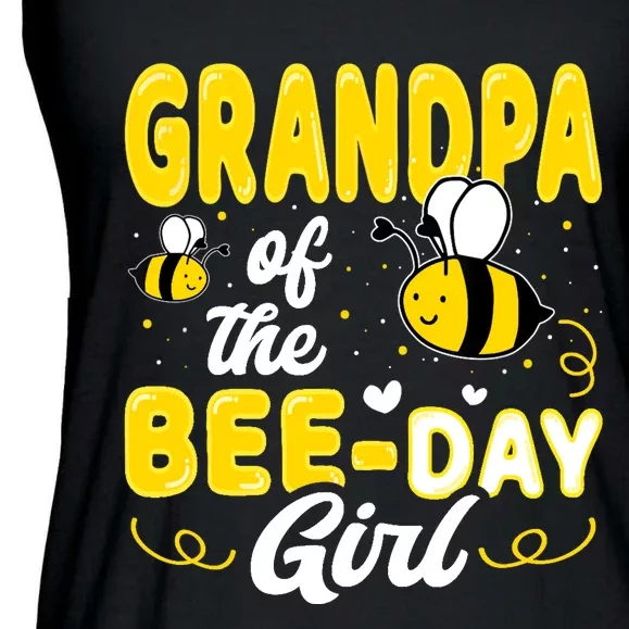 Grandpa Of The Bee Day Girl Hive Party Matching Birthday Ladies Essential Flowy Tank