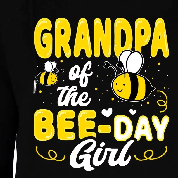 Grandpa Of The Bee Day Girl Hive Party Matching Birthday Womens Funnel Neck Pullover Hood