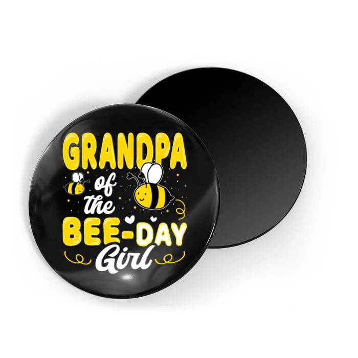 Grandpa Of The Bee Day Girl Hive Party Matching Birthday Magnet