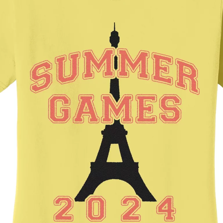 Games Of The Xxxiii Olympiad Summer Games 2024 Eiffel Tower Women's T-Shirt