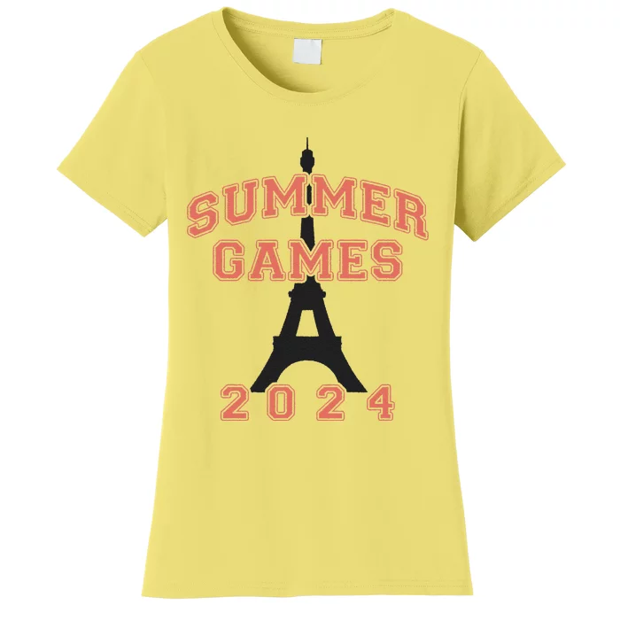 Games Of The Xxxiii Olympiad Summer Games 2024 Eiffel Tower Women's T-Shirt