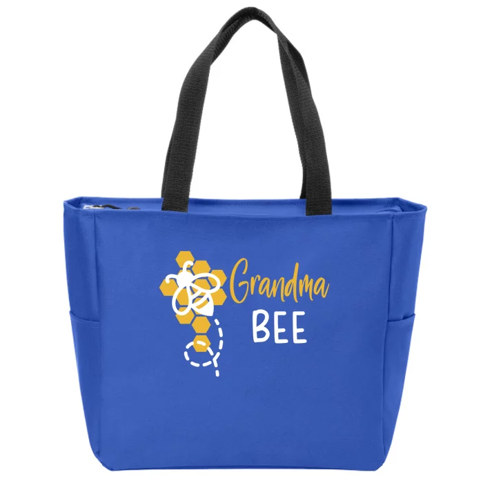 Grandma Of The Bee 1st Birthday Outfit First Bee Day Family Gift Zip Tote Bag