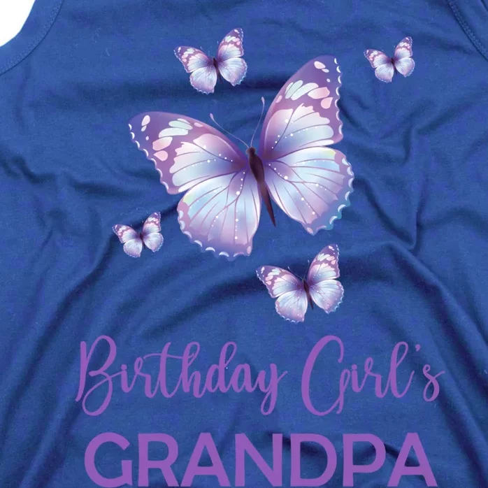 Grandpa Of The Birthday Butterfly Family 1st Birthday Cool Gift Tank Top