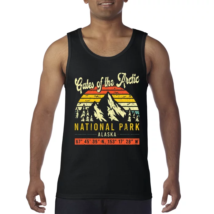 Gates Of The Arctic Vintage Retro Alaska National Park Tank Top