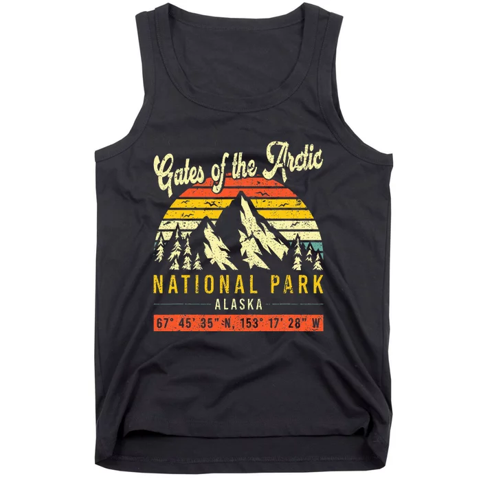 Gates Of The Arctic Vintage Retro Alaska National Park Tank Top