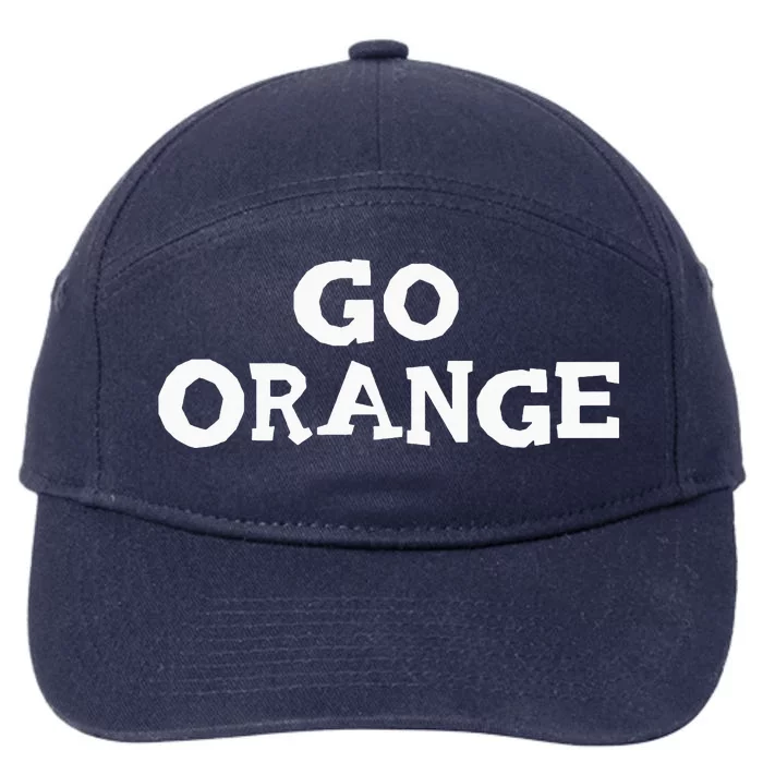 Go ORANGE Team Spirit Gear Color War Oranges Wins The Game 7-Panel Snapback Hat