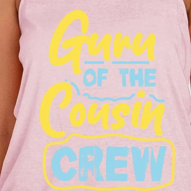 Guru Of The Cousin Crew Great Gift Women's Knotted Racerback Tank