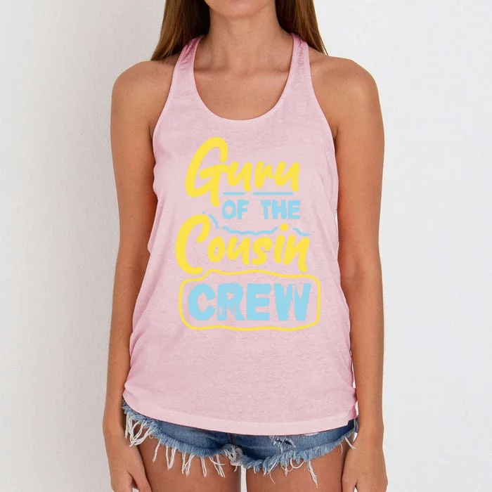 Guru Of The Cousin Crew Great Gift Women's Knotted Racerback Tank