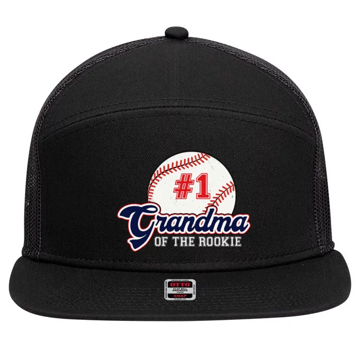 Grandma of the Rookie Rookie of the Year Baseball Nana 7 Panel Mesh Trucker Snapback Hat