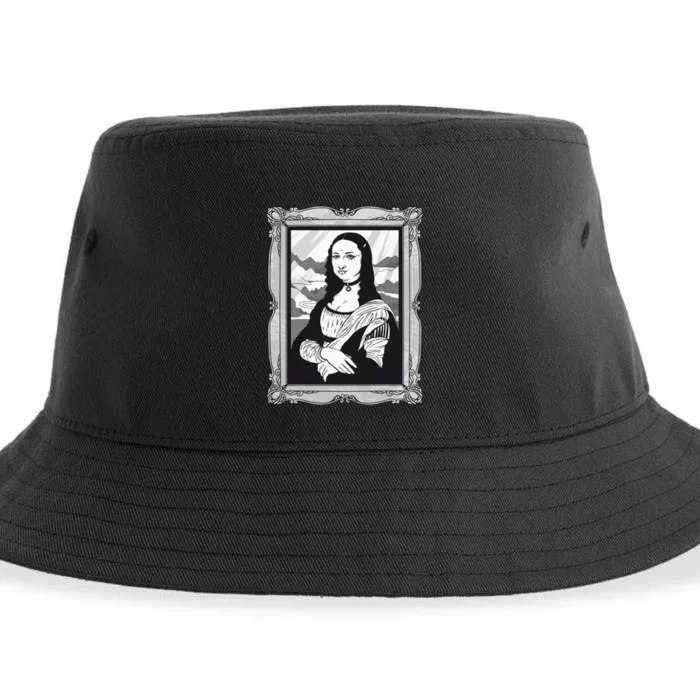 Gothic Mona Lisa Sustainable Bucket Hat