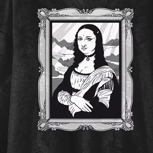 Gothic Mona Lisa Hooded Wearable Blanket