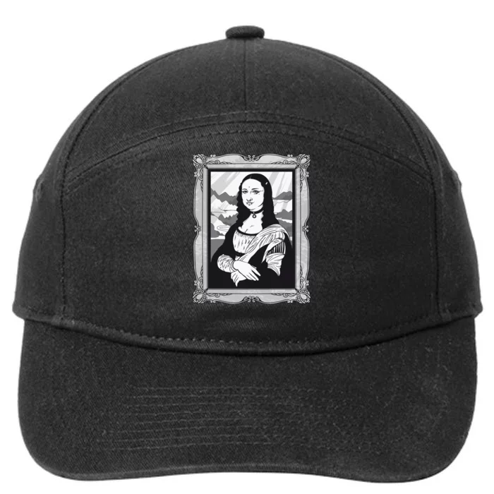 Gothic Mona Lisa 7-Panel Snapback Hat