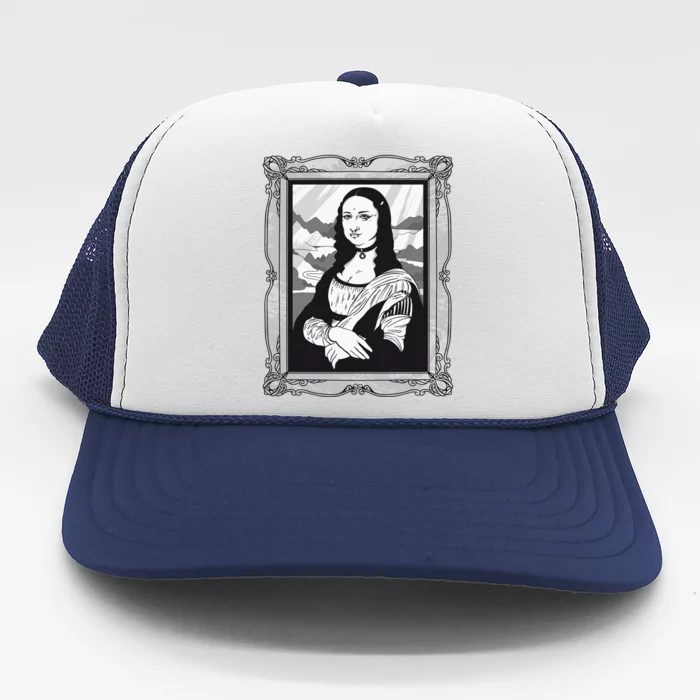 Gothic Mona Lisa Trucker Hat