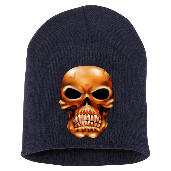 Gothic Skull Short Acrylic Beanie