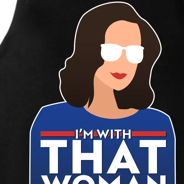 Gov Whitmer I'm With That Woman From Michigan Ladies Tri-Blend Wicking Tank