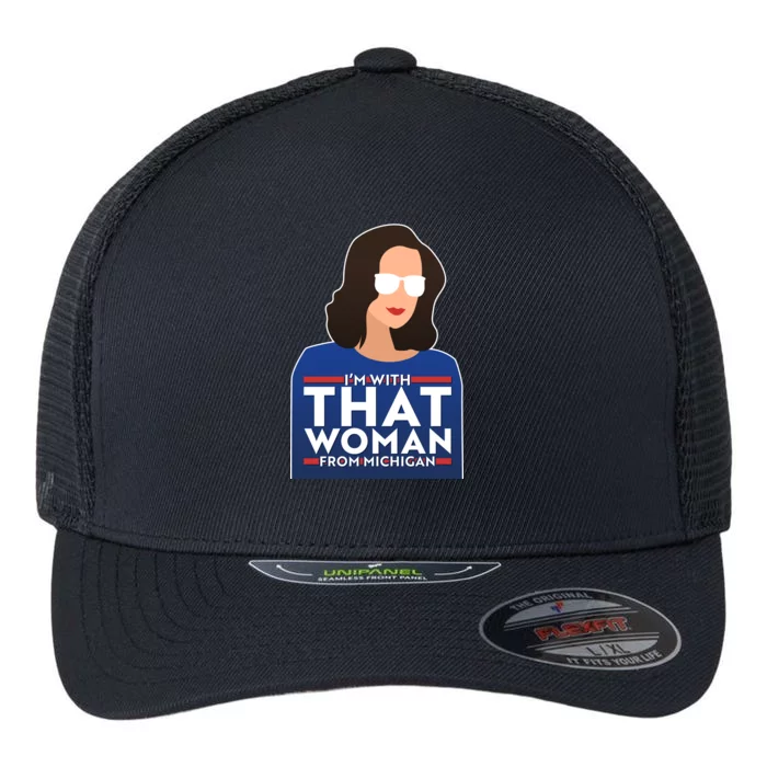 Gov Whitmer I'm With That Woman From Michigan Flexfit Unipanel Trucker Cap