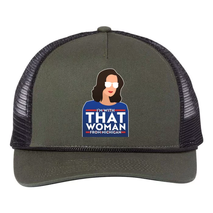 Gov Whitmer I'm With That Woman From Michigan Retro Rope Trucker Hat Cap