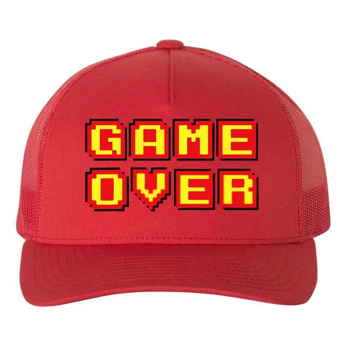 Game Over Vintage Retro Video Games Gaming Gift Arcade Yupoong Adult 5-Panel Trucker Hat