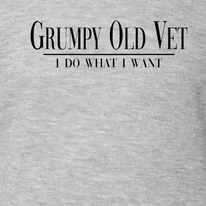 Grumpy Old Vet I Do What I Want Funny Military Veteran Style Toddler Sweatshirt