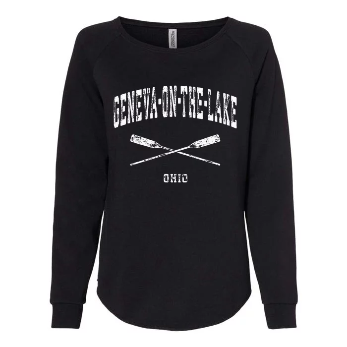 Genevaonthelake Ohio Vintage Nautical Crossed Oars Womens California Wash Sweatshirt