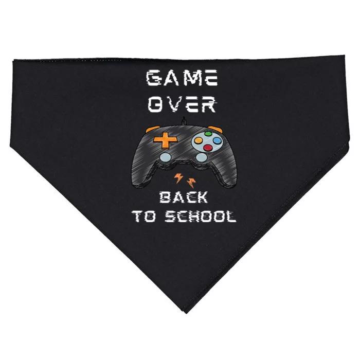 Game OverFunny Video Game Back To School Tee For Gamers Gift USA-Made Doggie Bandana